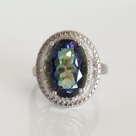 Mystic Gemstone Ring 6.2 Carats Size 7 - Picture 1 of 9